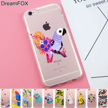 

K331 Parrot Soft TPU Silicone Case Cover For Apple iPhone 7 6 6S Plus 5 5S SE 5C 4 4S