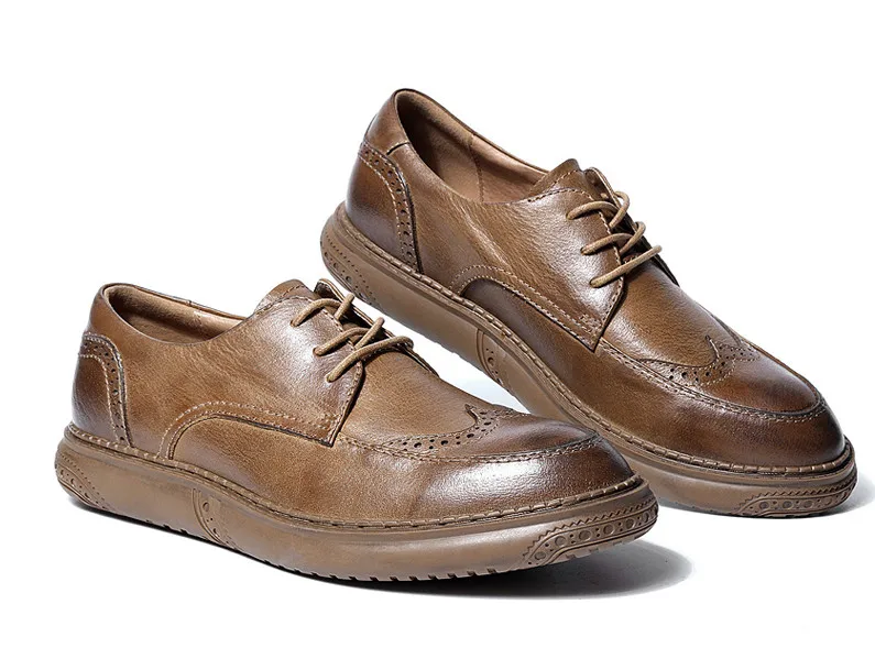 Мужские новые модные кожаные модельные туфли в английском стиле мужские туфли с перфорацией типа «броги» мужские деловые повседневные