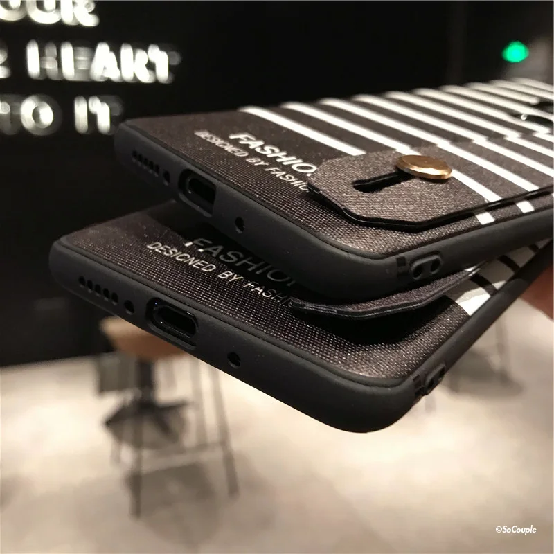 SoCouple Wrist Strap Phone Cases For Huawei Mate 10 Mate 20 Pro P10 plus P20 Pro Lite Nova 3 3i 2s Stripe Pattern Soft TPU Cover (7)