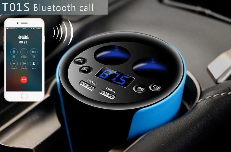 Bluetooth fm передатчик зарядное устройство TF/Miscro SD U диск музыка MP3 плеер Handsfree автомобильный комплект светодиодный цифровой дисплей прикуриватель
