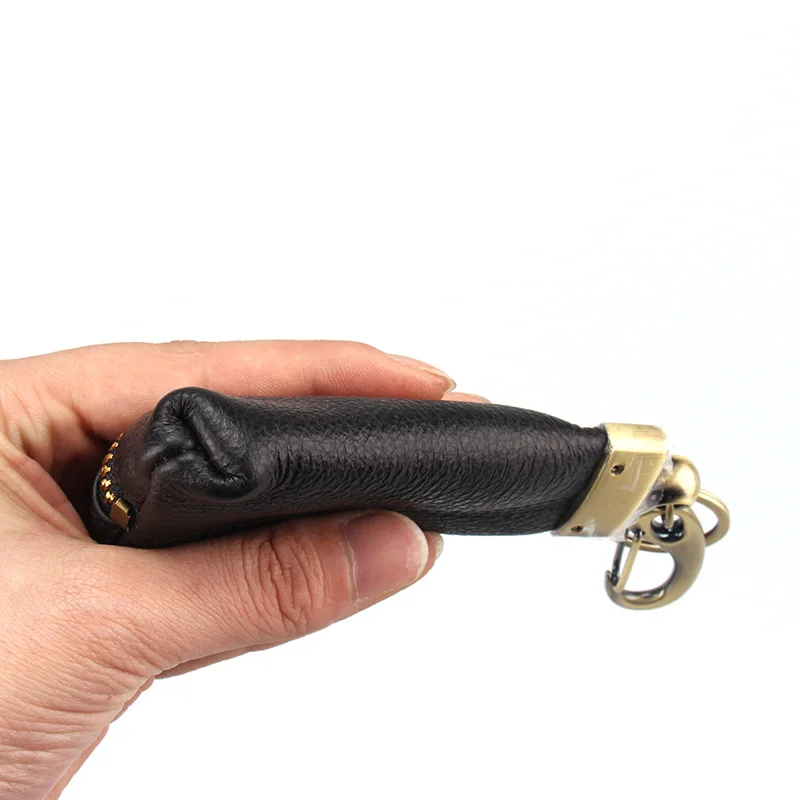 Wo Мужская s& Мужская воловья кожа сумка для монет на молнии Автомобильный ключ кошельки модная многофункциональная ключница держатели для ключей(на заказ