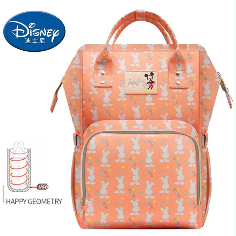 Disney Diaper Bag Backpack Mummy Minnie Mickey Big Capacity Travel Oxford Feeding Baby Handbag