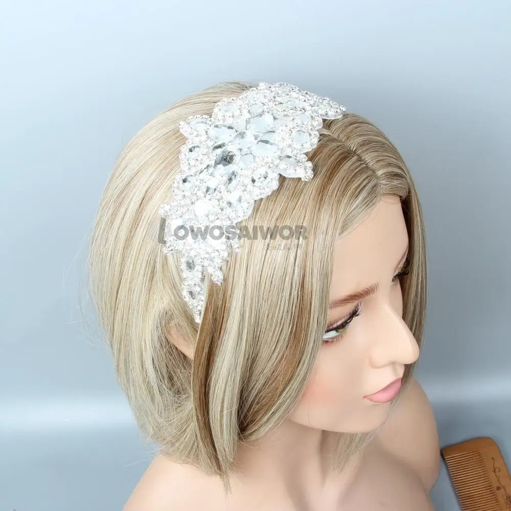 

Vintage Luxury Women Wedding Headband Headdress Hair Band Crystal Rhinestone Shiny Bridal Head Dress Accessories