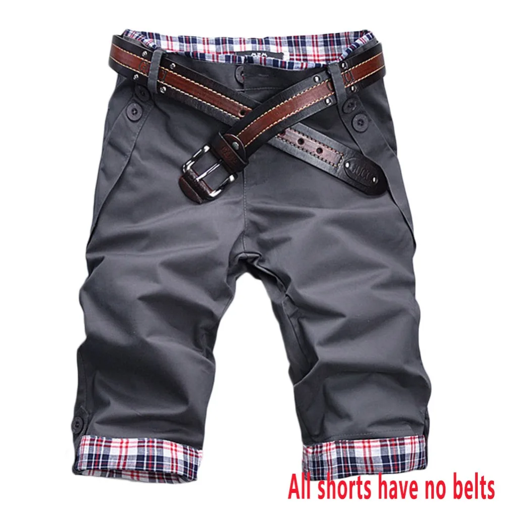 GZHOUSE Summer Mens Shorts Knee Length Casual Baggy Shorts Plaid