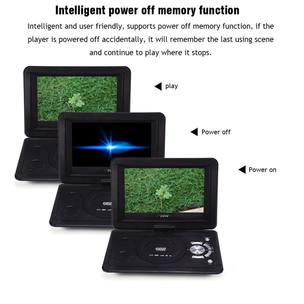Мини USB портативный 13 9 дюймов CD DVD плеер автомобиля HD поворотный экран lcd уличный