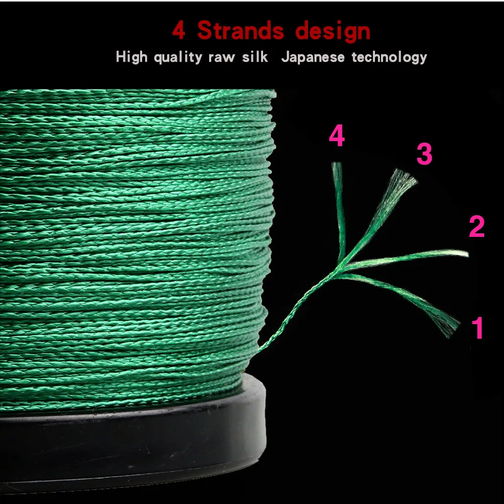 300 м 500 м 1000 м 8 нитей 4 нити 10-80 фунтов ПЭ плетеная рыболовная проволока многофиламентная супер сильная рыболовная леска Япония многоцветная