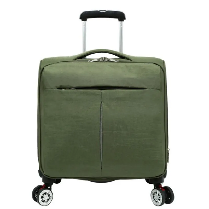 Водонепроницаемая ткань Оксфорд, 18 дюймов, багажная сумка, чемодан на колесиках, Дорожный чемодан с алюминиевым стержнем, Спиннер, колеса, переноска, мужские багажные сумки