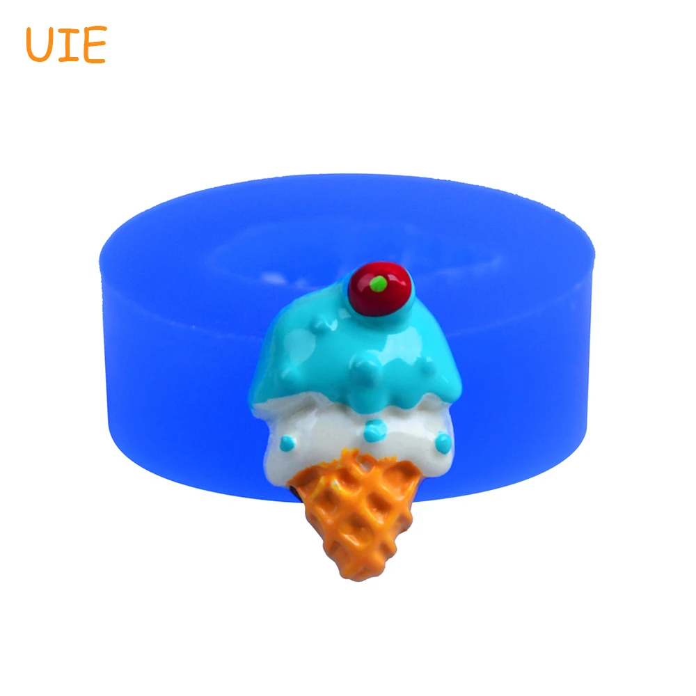 XYL183U 18.6mm Ice Cream Cone Silicone Mold Cookie Biscuit Mold, Fondant, Cake Decorating, Resin