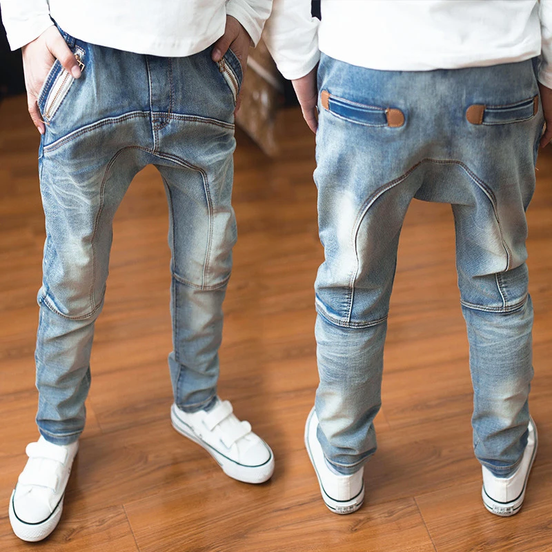 2018 child spring and autumn trousers baby jeans children's clothing spring harem pants male child casual pants