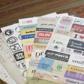 

6sheets Retro letters Seal Sticker Paper Sticker Scrapbooking Diary Notebook Seal Sticker Party Favor Gift Bag Candy Box Decor