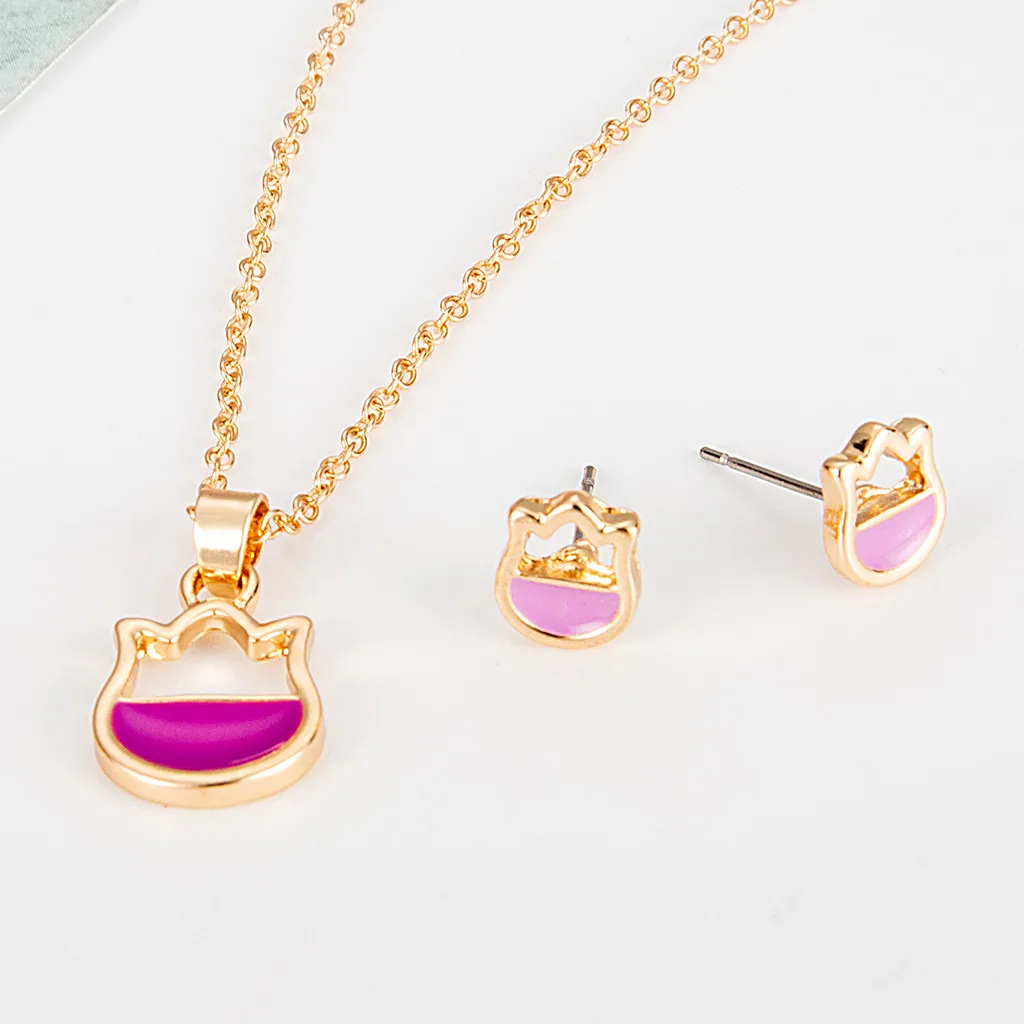 Bohemian Water Drop Necklace Earring Two Piece Set Oil Korean Edit Golden geometric jewelry wholesale | Украшения и аксессуары