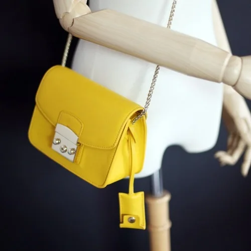 yellow small handbag