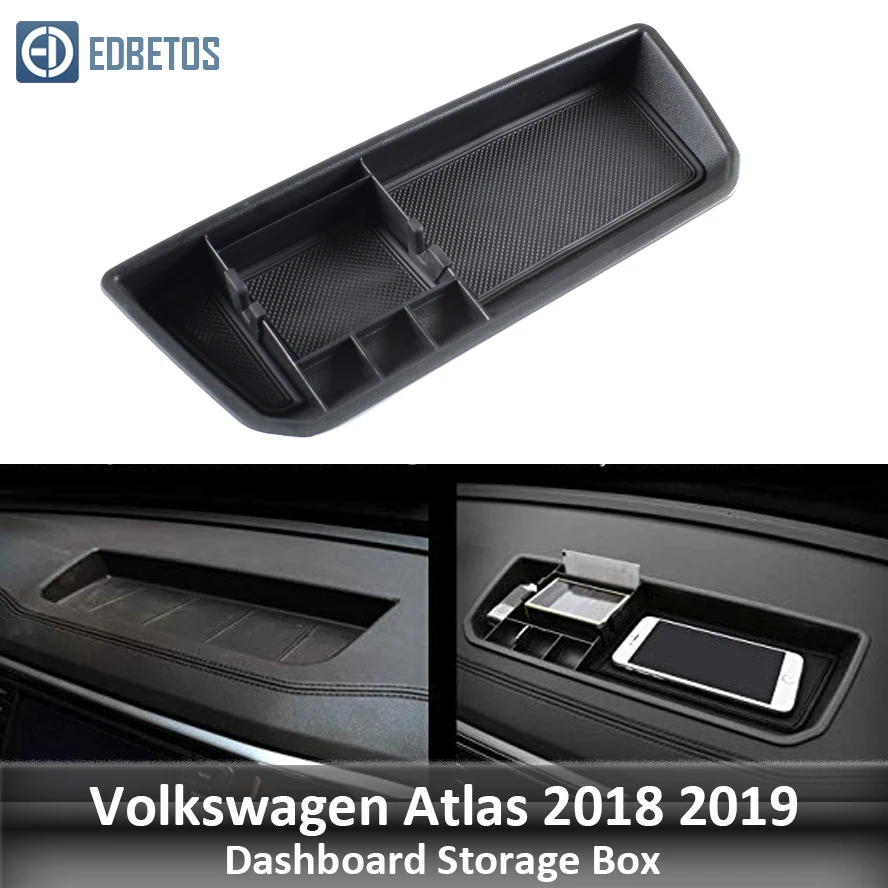 

Teramont Dashboard Storage Box Organizer For Volkswagen Atlas 2018 2019 Interior Phone Holder Center Console Tray