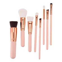 High-quality Wooden Handle Makeup Brushes Set Professional Foundation Powder Blush Eyeliner Eyeshadow Make Up Tools Kits 8 pcs