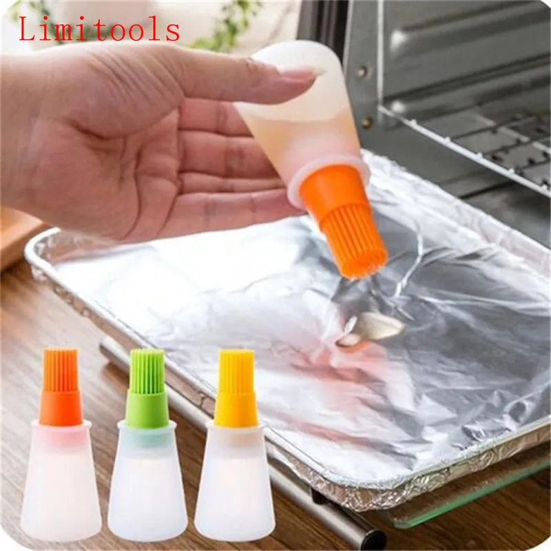 

1 pc Grill Oil Bottle Brushes Silicone Liquid Oil Pen Cake Butter Bread Pastry Brush Baking BBQ Utensil Basting Brush