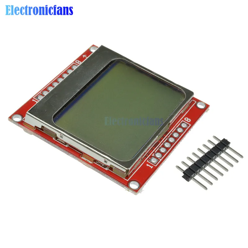 Умная электроника 84x48 84*48 5100 ЖК-модуль с белым Blacklight адаптер PCB lcd 5100