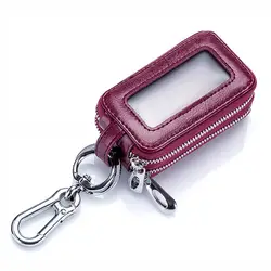2019 Новая мода твердые пояса из натуральной кожи Key Holder двухслойные ключи случае организатор бумажник ключница сумка для женщин