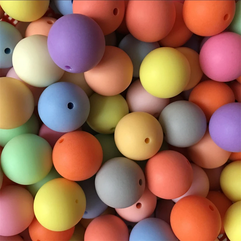 

(choose color) 20MM 100pcs/lot matte color Chunky Acrylic Solid Beads for Necklace making