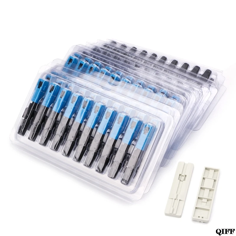 

100PCS SC Optic Fiber Quick Cold FTTH SC Single Mode UPC Fast Connector Mar28