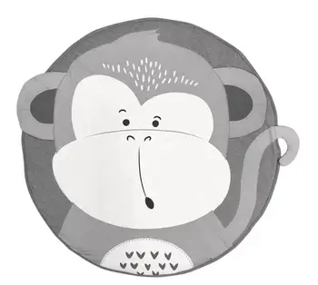 

Monkey Baby Round Play Pad Crawling Mat Crawl Cushion Air-Conditioned Rug for Kids Children Toddlers Bedroom