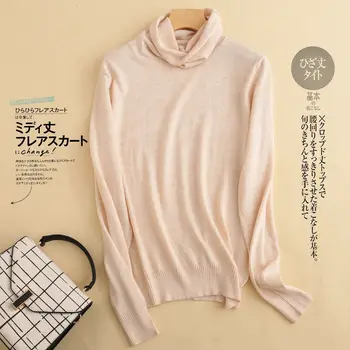 

Cashmere Sweater Women Turtleneck Pullover Ladies sweaters Shirt Hot Sale Wool knitted sweater Female Warm Tops Sale Clothing
