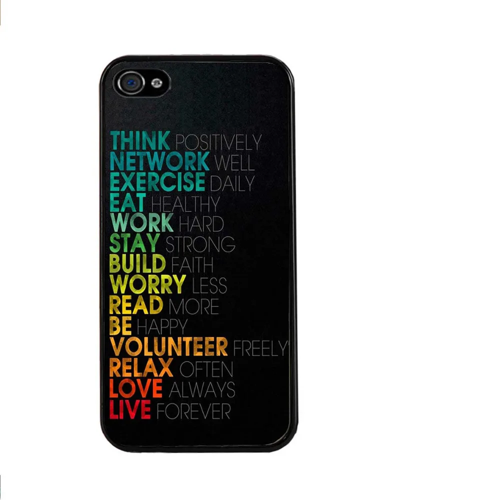 Think Life Good Quote Vibe Thoughtful Inspirational Words Cell Phone Cases Hard Back Case Cover for