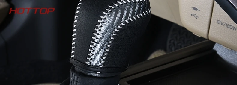 Специальный сшитый вручную черный кожаный чехол с ручкой переключения передач для ручного тормоза для Toyota camry