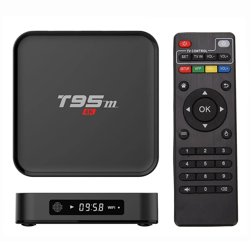 

2019 New Android TV Box Sunvell T95M 2GB 8GB 2.4G WiFi Amlogic S905X Quad Core Android6.0 H.265 4K media player Set top Box T95M