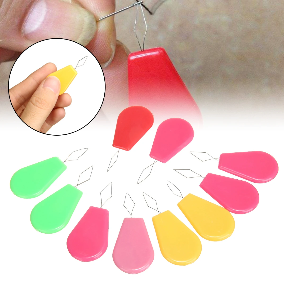 20pcs Needle Threader Stitch Insertion Tool for Hand Machine Sewing Needle Inserter Sew Easy Automatic Needle Threader