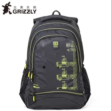 GRIZZLY, мужской модный рюкзак, нейлон, многофункциональный, Повседневный, Mochila, для подростка, мальчика, школьная сумка, водонепроницаемый, большая емкость, дорожная сумка