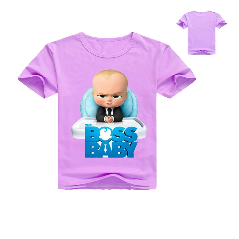 DLF/От 2 до 16 лет; Модная одежда для малышей с надписью «Boss» Детские футболки для девочек; топ с рисунком; футболка с короткими рукавами для мальчиков Детская летняя одежда; Nova