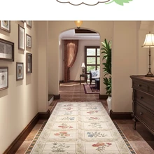 Пасторальный цветочный узор из шенилловой ткани, европейский домашний ковер, декоративный теплый ковер для коридора