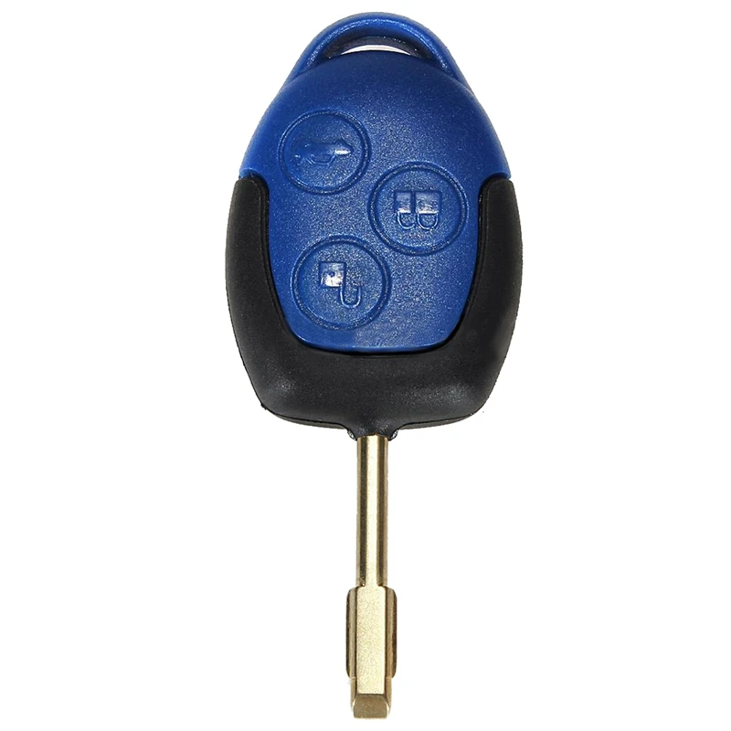 

Blue 3 button cover shell key remote control body & keys for ford transit