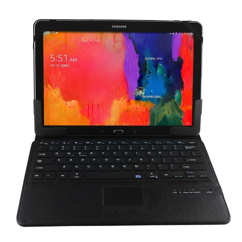 

Wireless Removable Bluetooth Keyboard Folio Case Stand Cover Touchpad Mouse For Microsoft Surface Pro 3 12