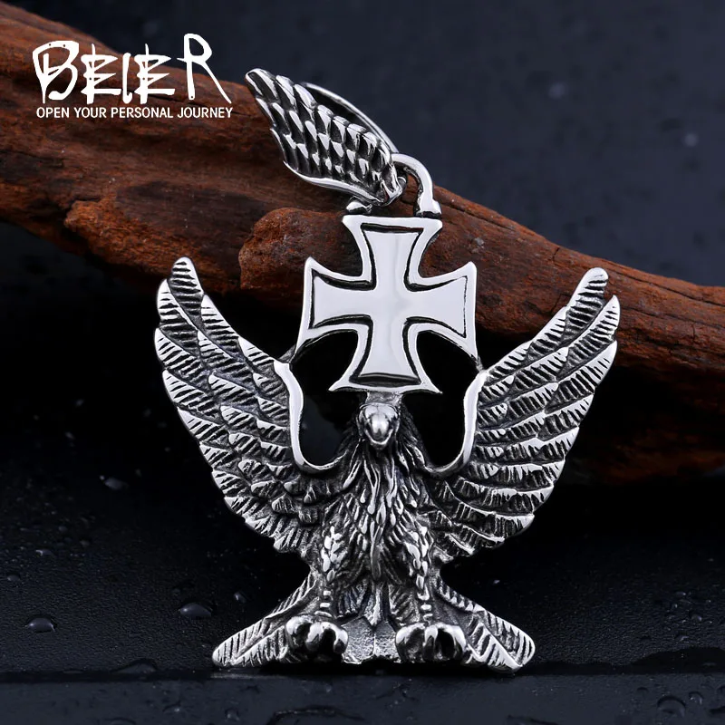 

BEIER Stainless Steel Unique Design Men's Cool Eagle Necklace Pendant Factory Wholesale Price Dropshipping Supported BP8-231