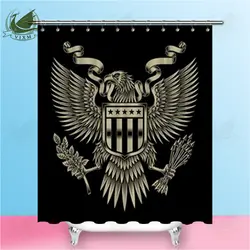 Vixm американский эмблема с орлом черный задний план занавески для душа полиэстер ткань шторы домашний декор