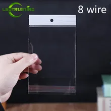 Leotrustting – sac de suspension adhésif OPP Transparent à 8 fils, sac d'emballage Poly refermable épais, sacs cadeaux en plastique