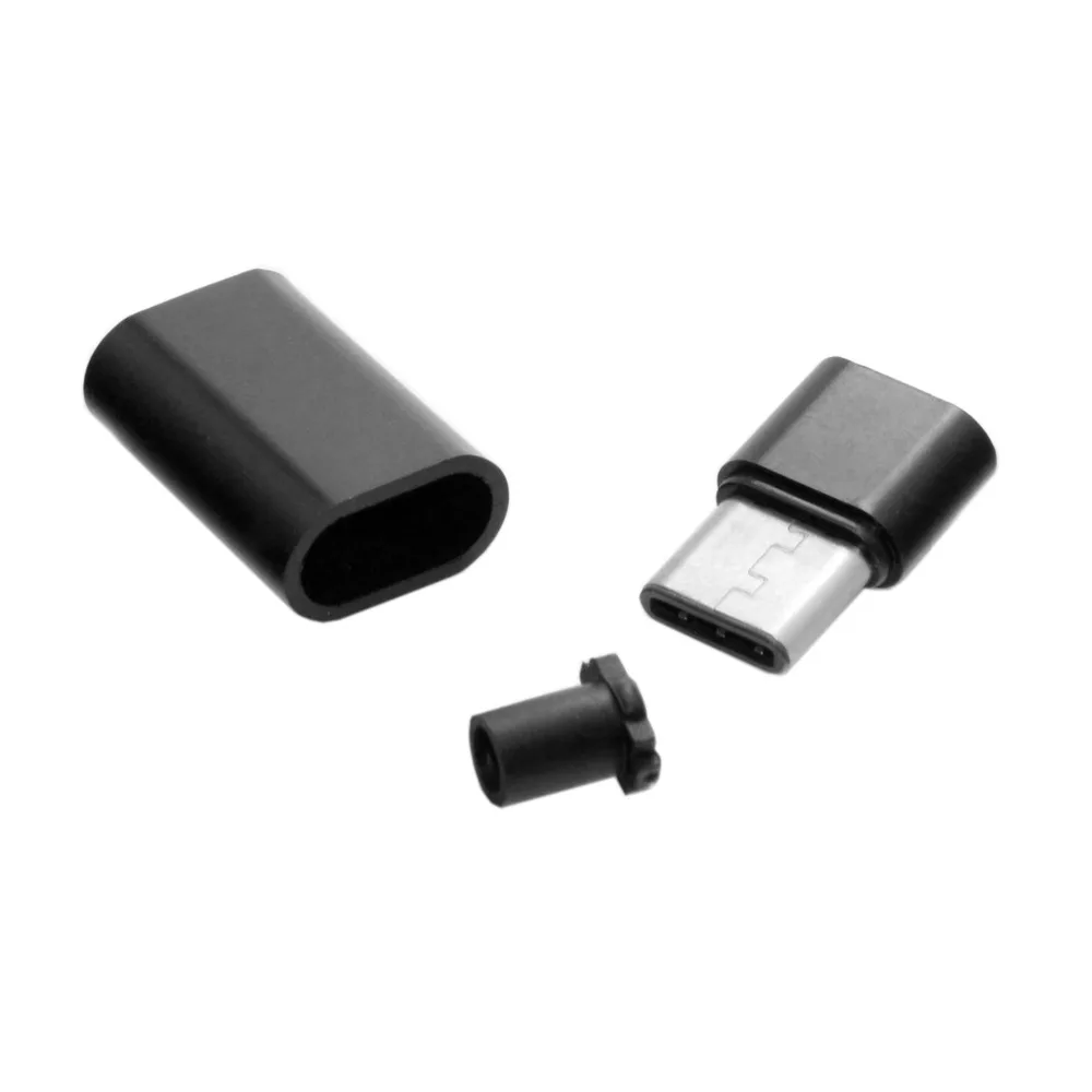 DIY 24pin USB 3 1 Тип C Штекерный разъем SMT типа с 5 мм SR и крышкой корпуса черного