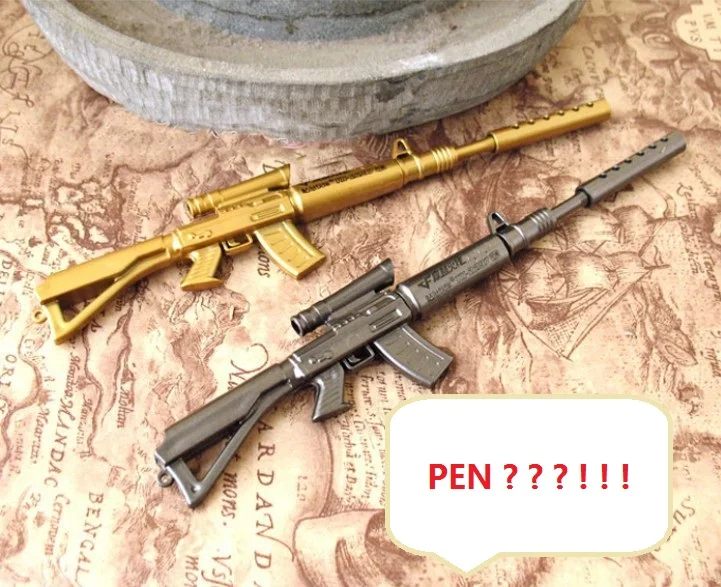 

wholesale funny army military weapons Magic polish gun AK47 gel pen Z883