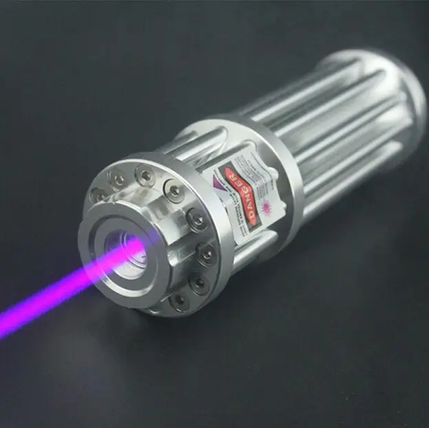 

B017 405nm High Power 10000m Purple Blue Violet Laser Pointer Adjust Focus burning Match Cigares (5 star caps) +Free Shipping