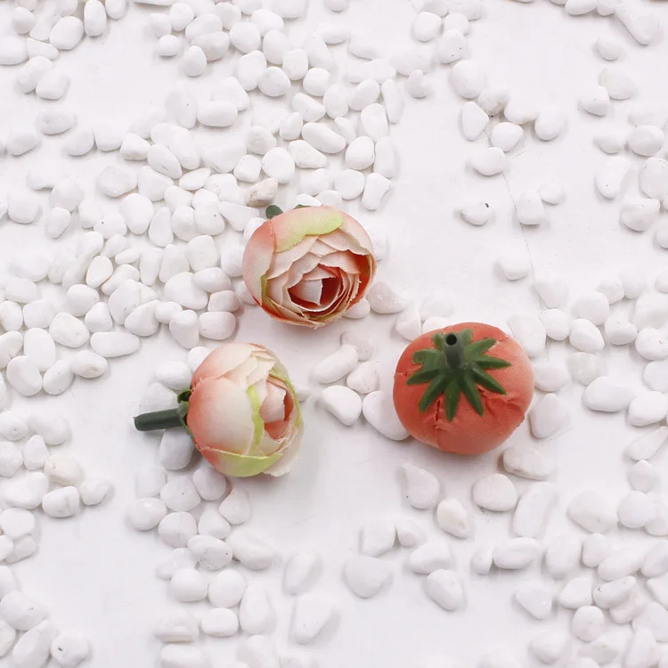 Искусственная чайная Роза Бутон маленький Пион цветок голова Флорес Свадебные украшения венок Скрапбукинг DIY ручной работы искусственные цветы - Цвет: Светло-розовый