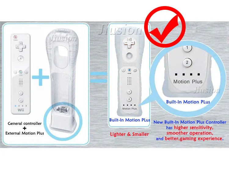 Встроенный геймпад Motion Plus для Nintendo Wii Remote Controller Nunchuck силиконовый чехол джойстик