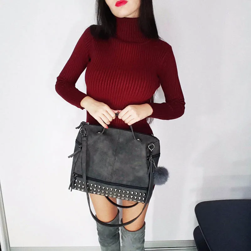 

DALFR Women Messenger Bags Pu Leather Famous Brands Shoulder Bag Luxury Women Top-handle Bag Crossbody Tote Bags