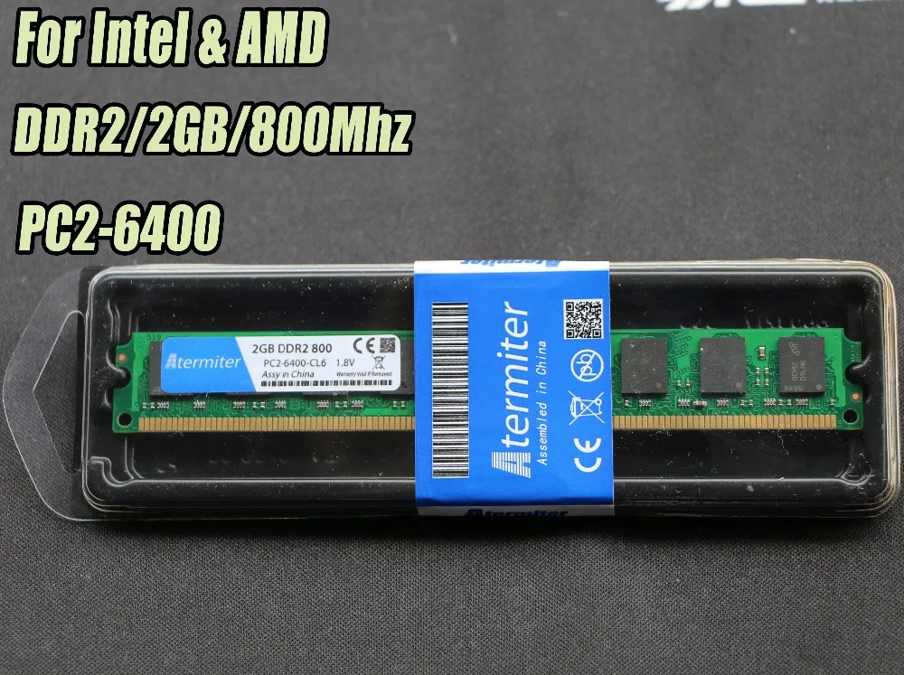 

New 2GB DDR2 PC2-6400 800MHz For Desktop PC DIMM Memory RAM 240 pins (For intel amd ) Fully compatible System High Compatible