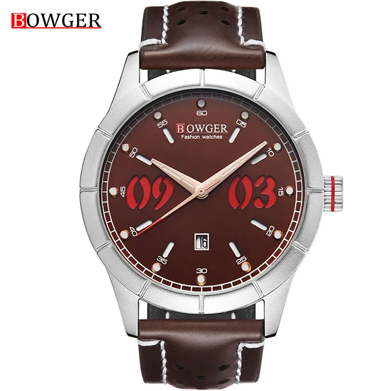 Новый бренд Bowger модные часы мужские водостойкие спортивные военные шок