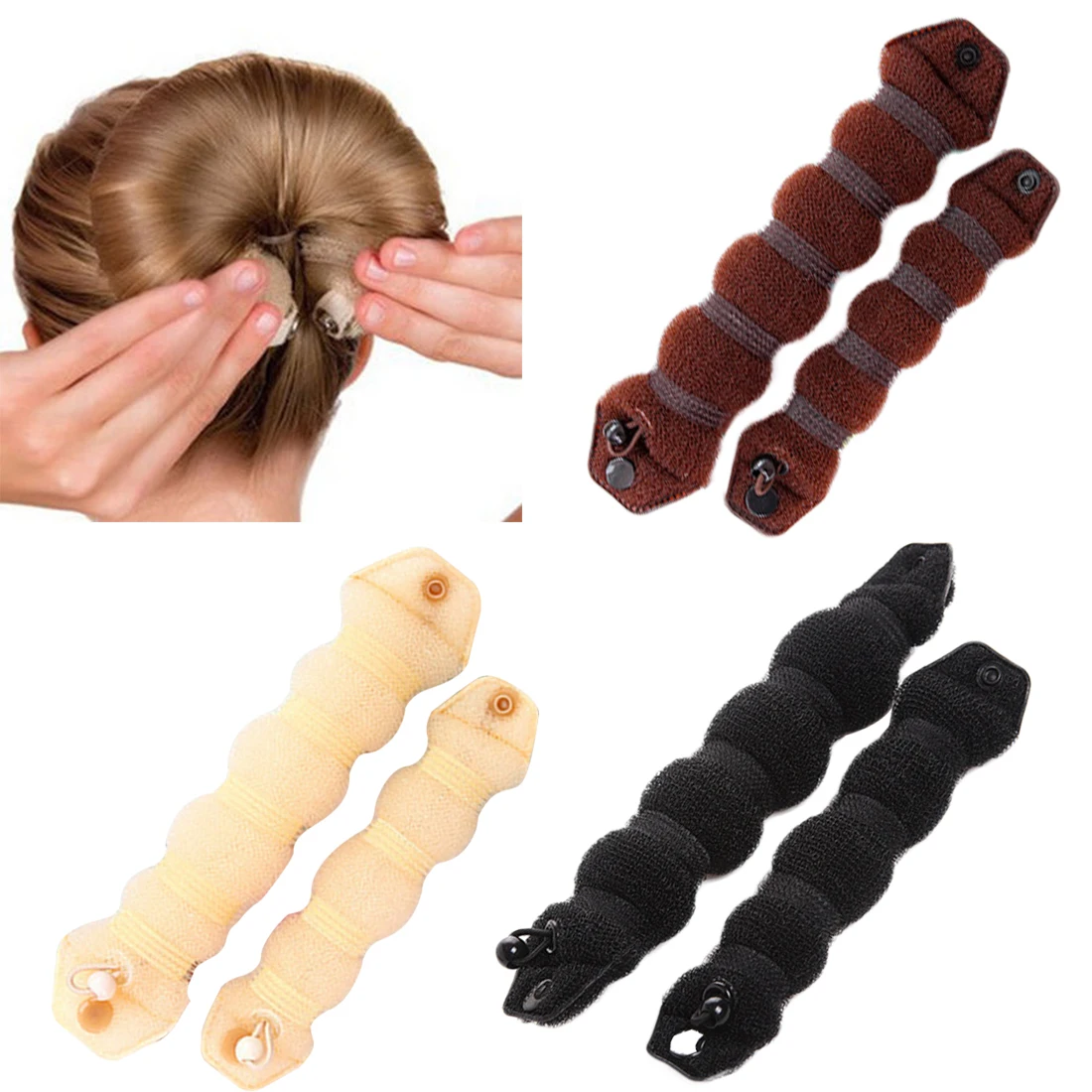 Sponge Hair Styling Donut Bun Maker Magic Former Ring Shaper Styler