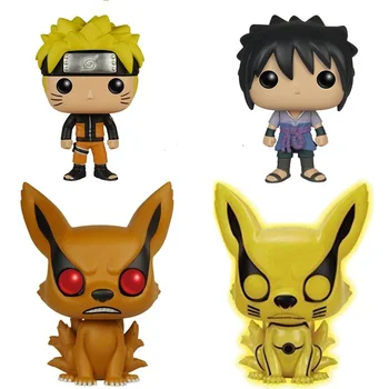 

Animation Naruto Shippuden Uchiha Sasuke Uzumaki Naruto kyuubi Vinyl Figure Toy 4 Types with Retail Box