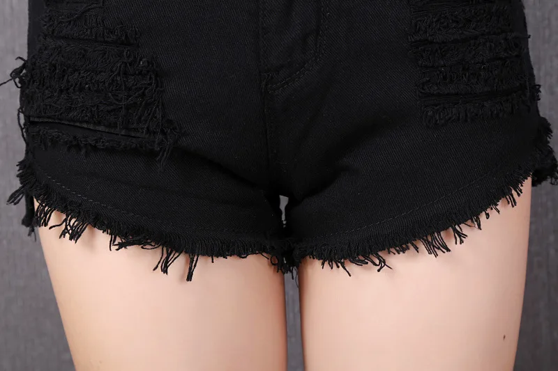 Новинка 2019, модные белые черные рваные женские сексуальные джинсовые шорты с дырками для девушек, женские летние джинсовые шорты на отдых