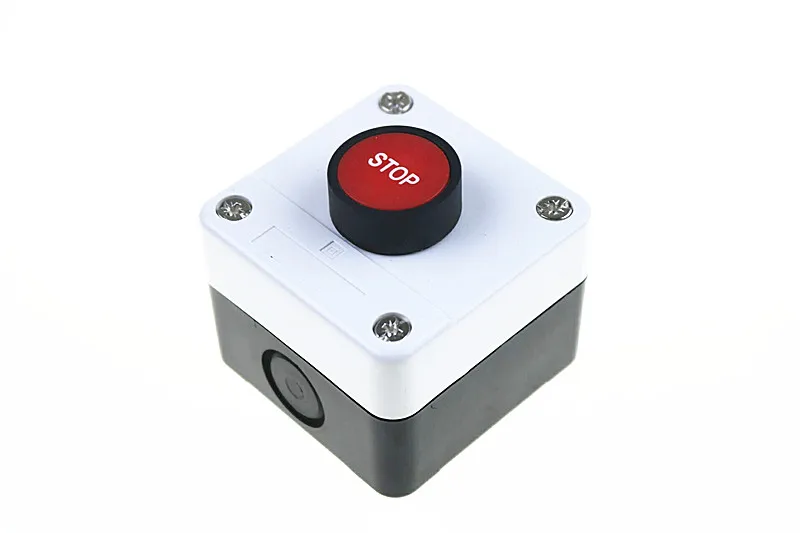 

Red emergency stop button control box HB2-B10 waterproof switch box STOP button 1 normally closed