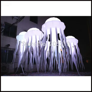 

Free shipping 3.2m long Fantasy attactive LED inflatable jellyfish